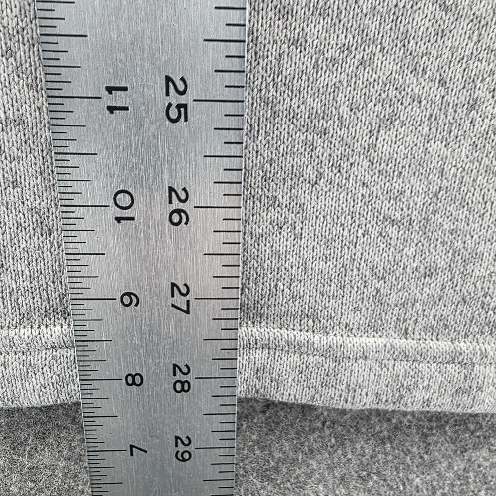 Eddie Bauer Sweater Mens 2XL Gray Quarter Zip Fleece Pullover Raglan Embroidered